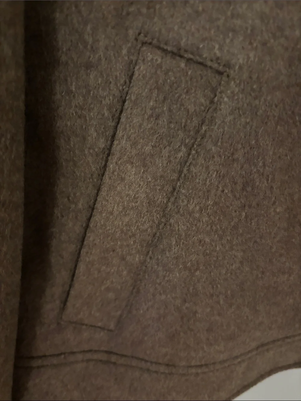Coach: Women’s Bomber Brown Wool-Blend Zip Jacket w/pockets buckles on back